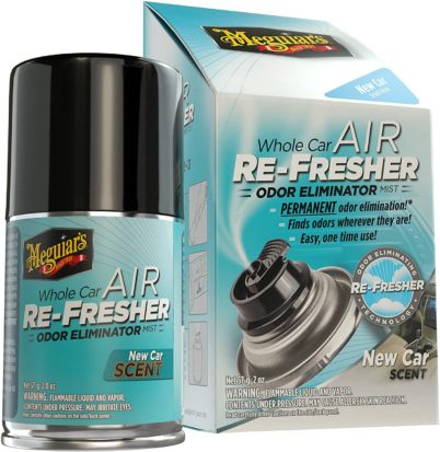 Meguiar's Oficial Air Re-Fresher Sistema Eliminador de Olores y Ambientador New Car G16402, 2 Ounce