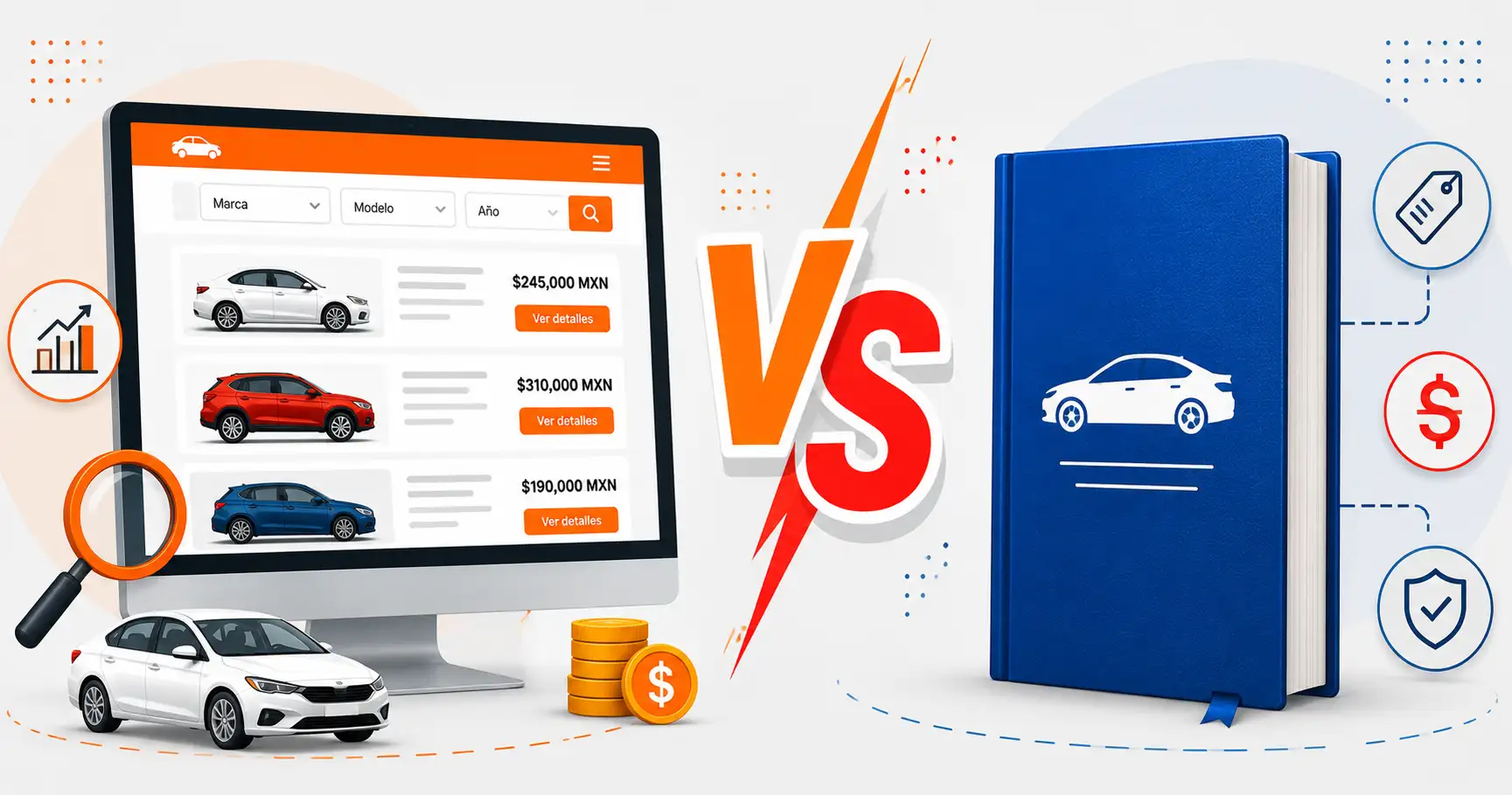 Autocosmos Guía de Precios vs Libro Azul