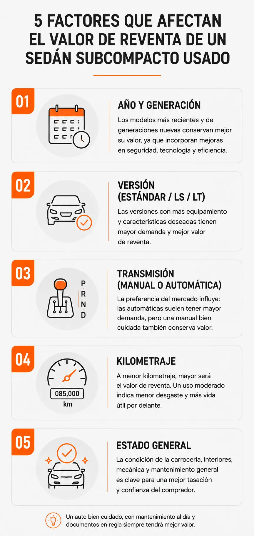 Factores que determinan el valor de un Chevrolet Aveo usado